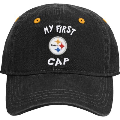 Infant Pittsburgh Steelers Black My First Cap Primary Logo Adjustable Hat 3098120
